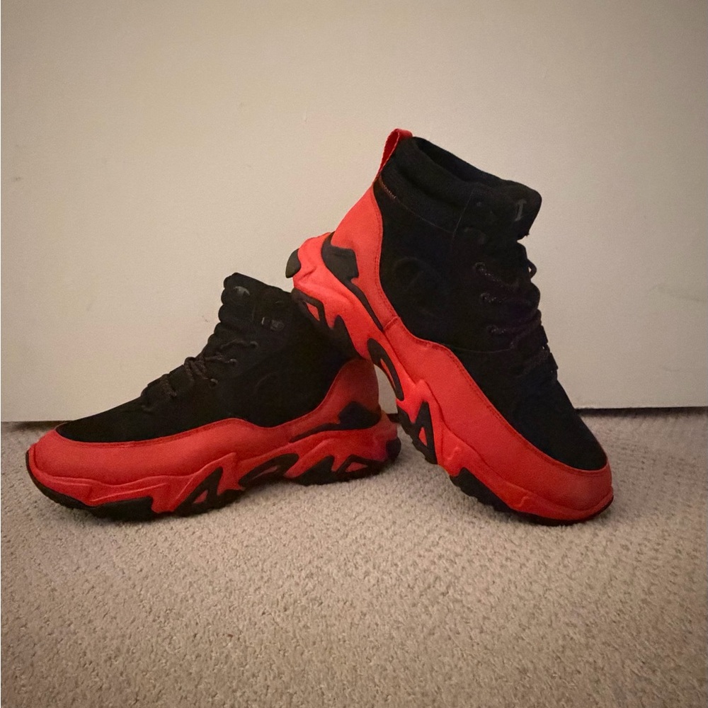 Champion Black and Red Men's Sneakers